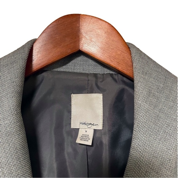 Halogen Black Single Button Blazer Gray Size 8 - Picture 2 of 5